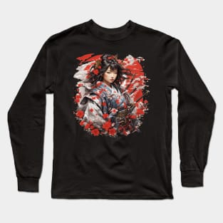 Samurai Girl Long Sleeve T-Shirt